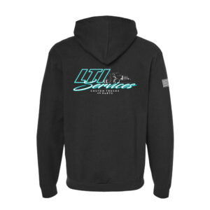 LTI Turquoise Black Zip-Up Sweatshirt